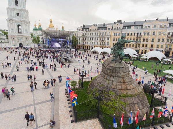 Zona de fãs do concurso de música Eurovision — Fotografia de Stock