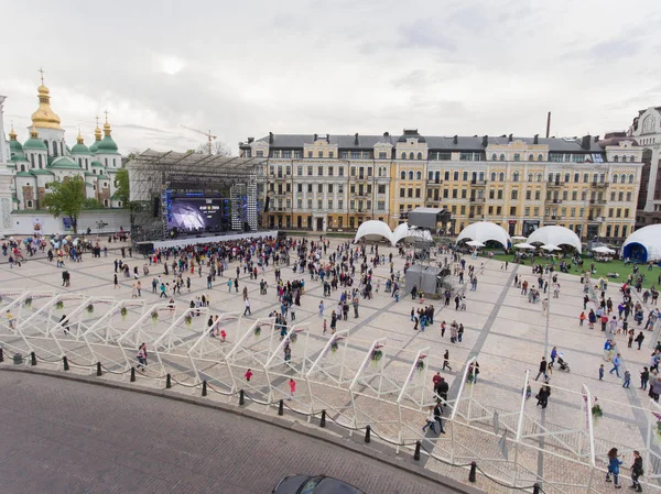 Zona de fãs do concurso de música Eurovision — Fotografia de Stock