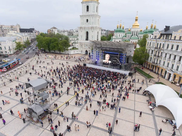 Фанатская зона Евровидения — стоковое фото