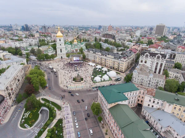 Фан-зона пісня-конкурс Євробачення — стокове фото