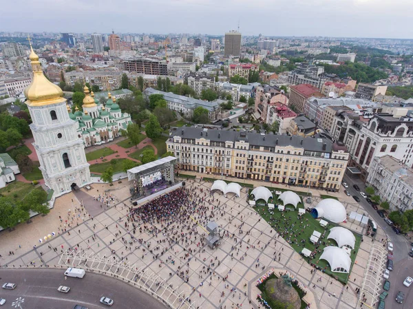 Фан-зона пісня-конкурс Євробачення — стокове фото