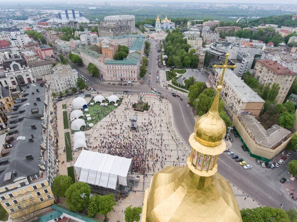 Фан-зона пісня-конкурс Євробачення — стокове фото