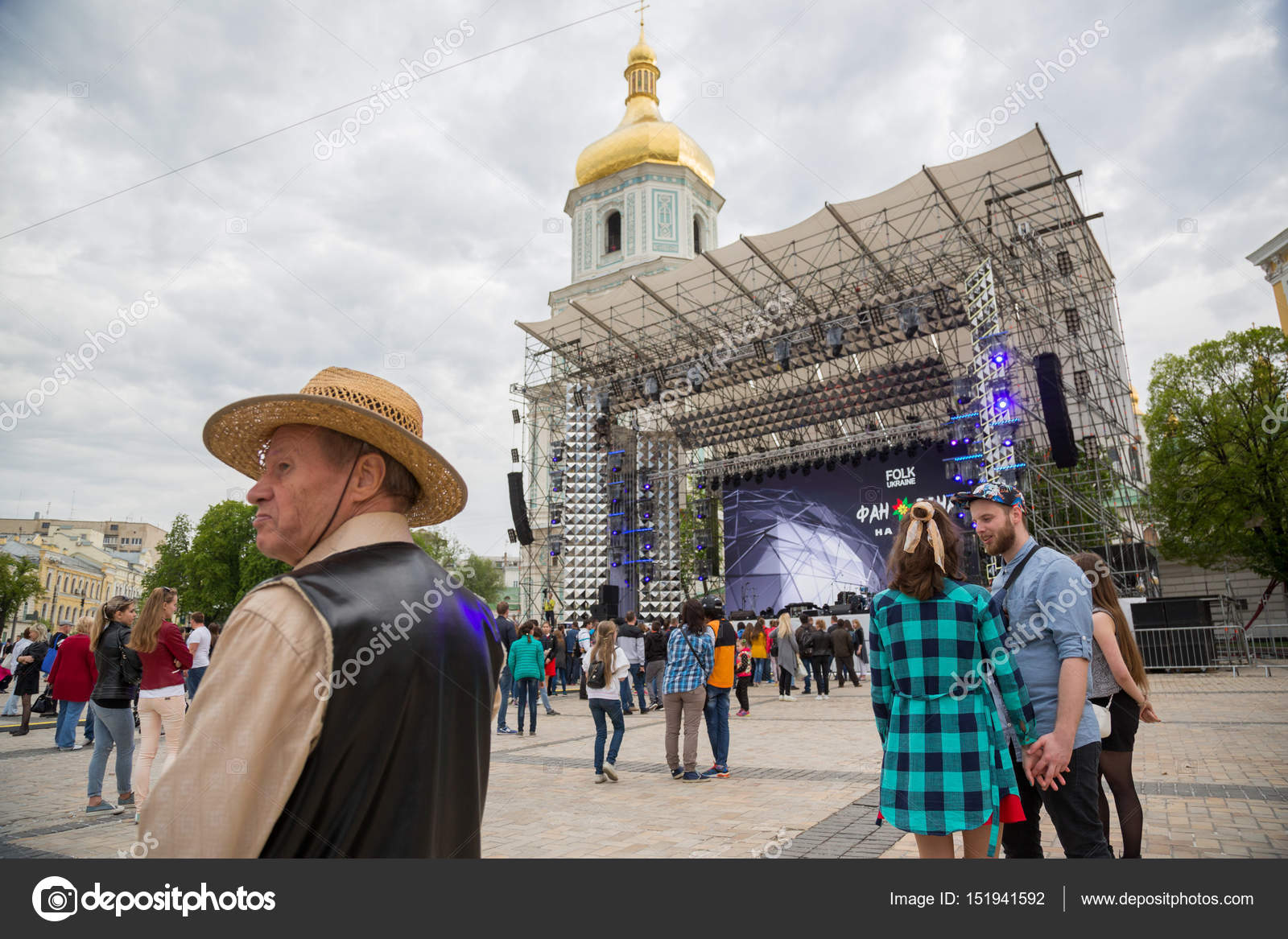 Eurovisión canción concurso fan zone — Foto editorial de stock