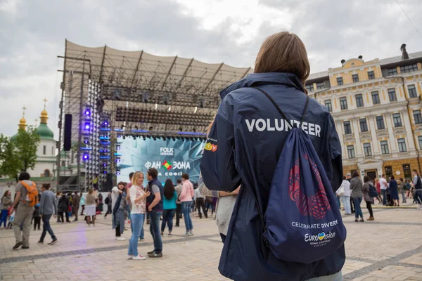 Zona de fãs do concurso de música Eurovision — Fotografia de Stock