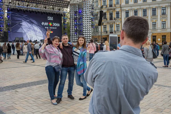 Zona de fãs do concurso de música Eurovision — Fotografia de Stock