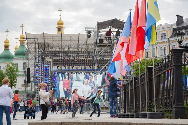 Eurovision canzone concorso fan zone — Foto Stock