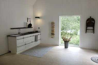 Doğal ışık mutfak basit İskandinav tasarım