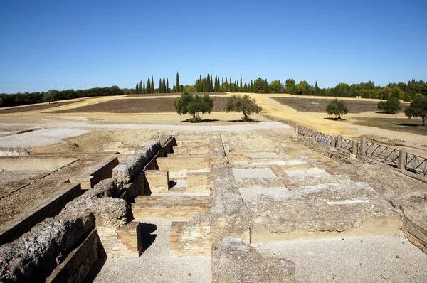 Italica Antik Roma yapıları kalıntıları — Stok fotoğraf