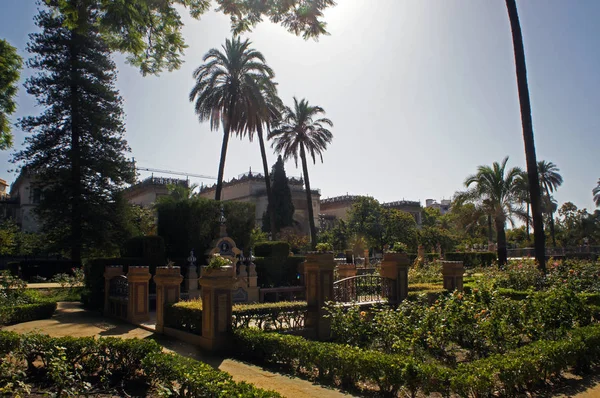 Giornata al sole nel parco di fronte al Museo Archeologico di Siviglia — Foto Stock