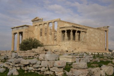 Yunan tapınağı Erechteion Atina akropolü
