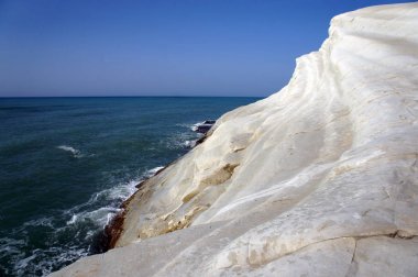 Türk merdivenler (Scala dei Turchi) Agrigento, Sicilya, İtalya