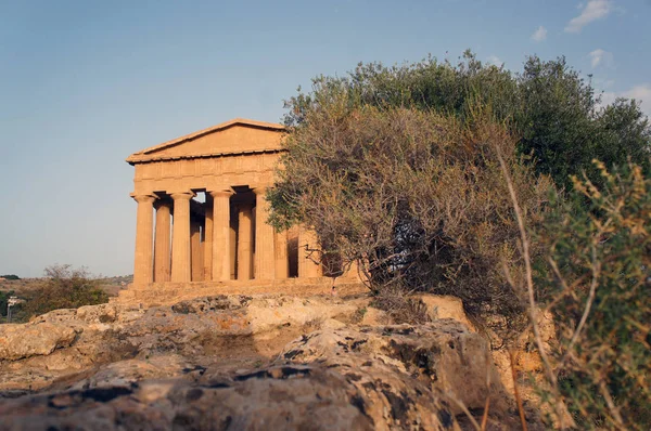 Świątynia Concordia w Dolinie Świątyń w Agrigento, Sycylia, Włochy — Zdjęcie stockowe