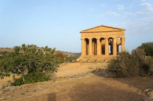 Templo de Concordia no Vale dos Templos de Agrigento, Sicília, Itália — Fotografia de Stock