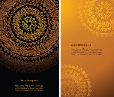 Hint ülke süsleme illüstrasyon kavramı kümesi. Etnik ve renkli kına Mandala tasarım, festival ve glitter bokeh arka plan.