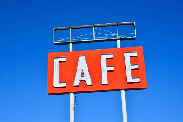 Cafe skilt i Texas . - Stock-foto