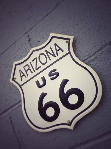 Route 66 sign in Arizona. — Stock Photo, Image