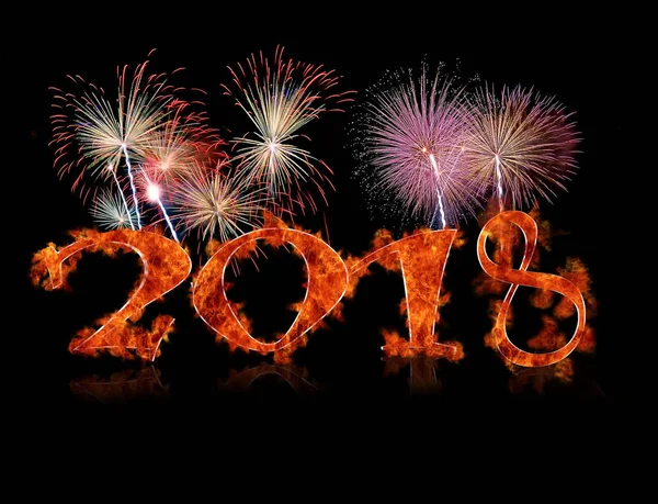 Пламя Нового 2018 года . — стоковое фото
