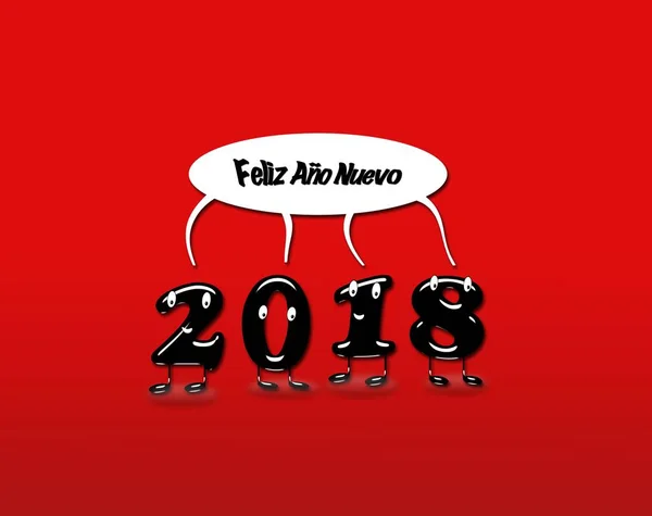 Números animados de 2018 ano parabenizando . — Fotografia de Stock