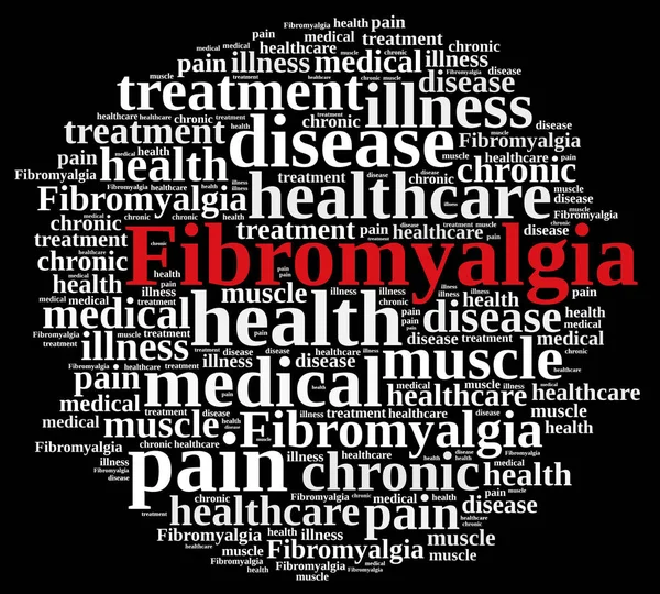 Nube de palabras sobre la fibromialgia — Foto de Stock