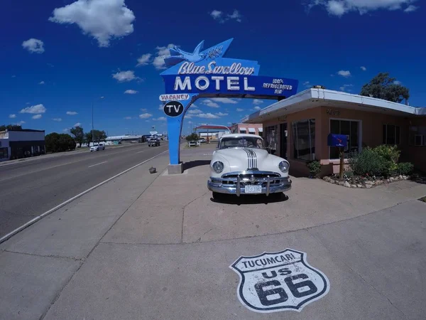 Blue Swallow Motel sulla storica Route 66 . — Foto Stock
