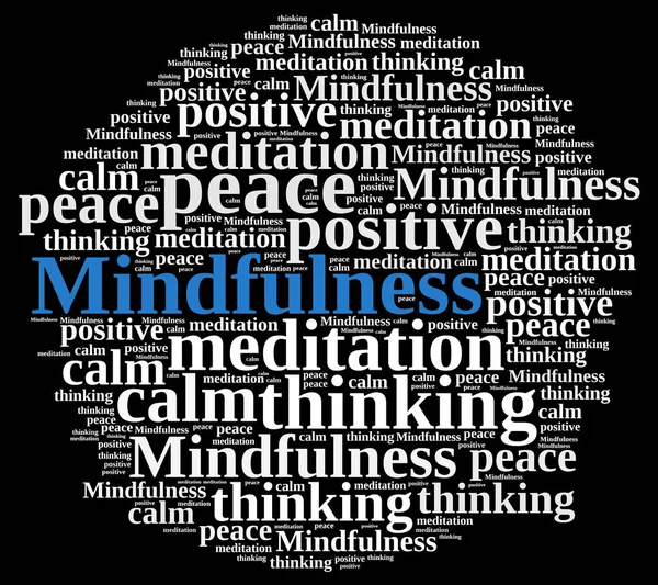 Mindfulness concept illustration with word. — Stock Photo, Image