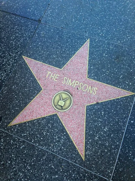 Der Simpsons Hollywood Walk of Fame Star. — Stockfoto