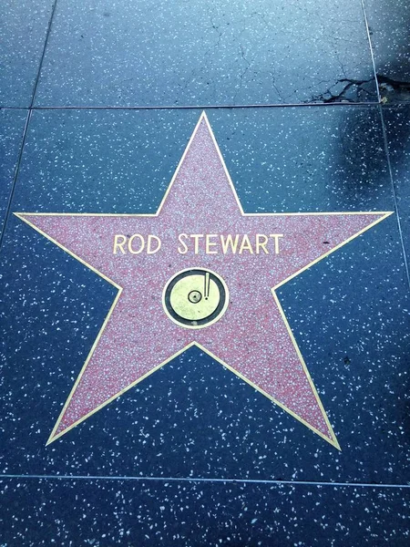 ロッド ・ スチュワートのハリウッド ・ ウォーク ・ オブ フェームが星. — ストック写真