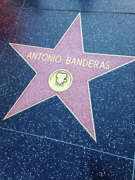 Antonio Banderas Hollywood walk av fame star. — Stockfoto