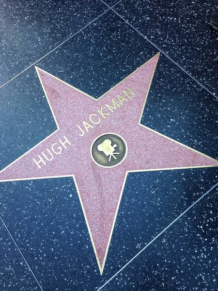 Hugh Jackman Hollywood walk of fame star. — Stock Photo, Image