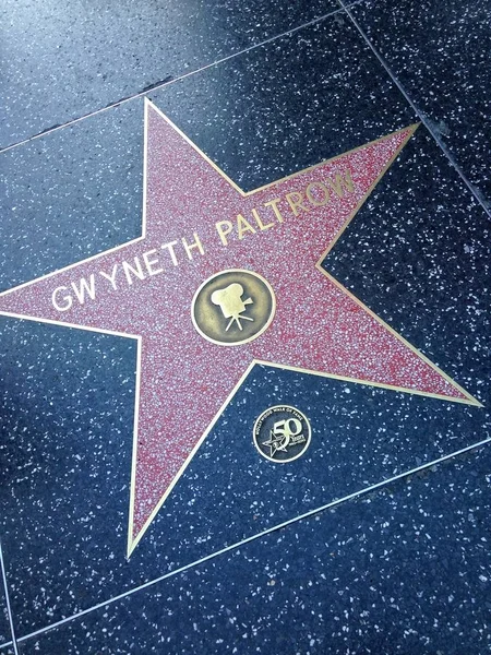 Şöhret yıldız Gwyneth Paltrow Hollywood walk. — Stok fotoğraf