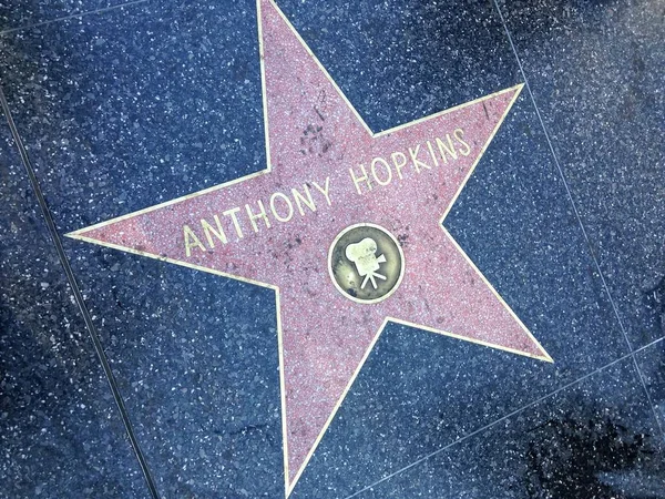 Anthony Hopkins Hollywood walk şöhret yıldız. — Stok fotoğraf