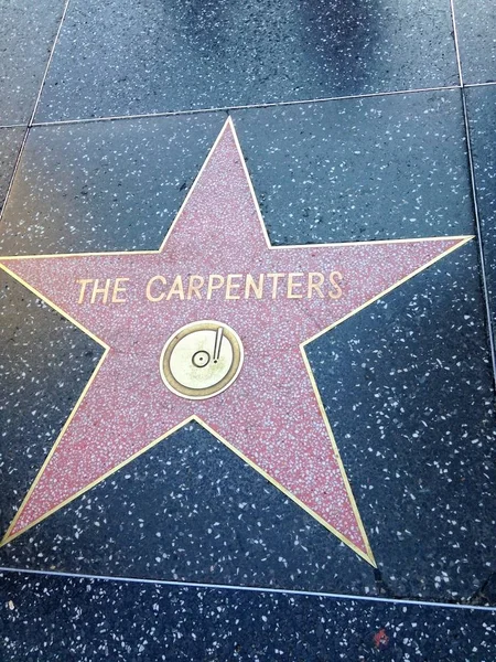 Tesaři Hollywoodský chodník slávy hvězdy. — Stock fotografie
