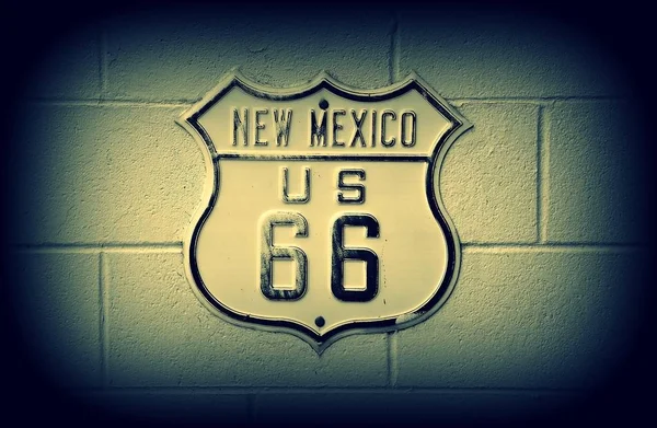 Panneau de la Route 66 au Nouveau-Mexique . — Photo