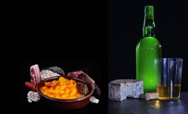 Fabada, Asturyan fasulye güveç büyük fasulye ve sosis ile.