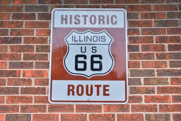 Signo histórico de la Ruta 66. — Foto de Stock