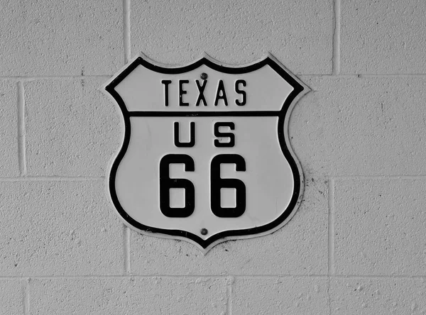 Route 66 znamení v Texasu. — Stock fotografie