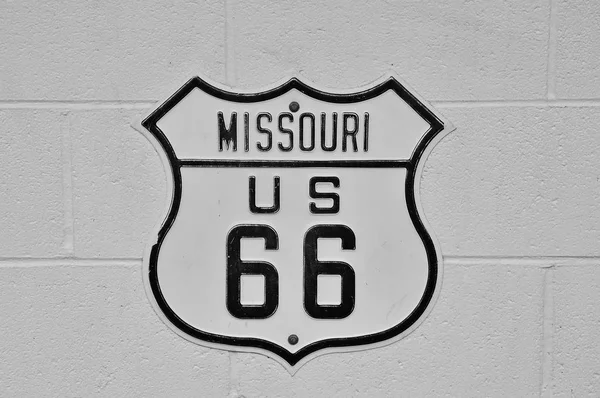 Panneau route 66 dans le Missouri . — Photo