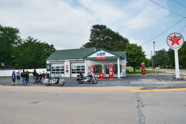 Posto de gasolina velho Texaco na Rota 66 . — Fotografia de Stock