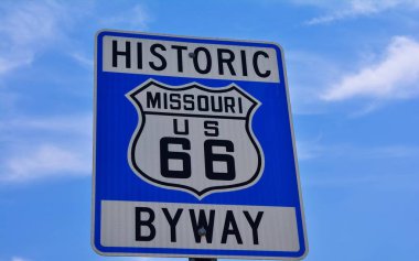 Missouri ABD tarihi rota 66 Otoban işareti