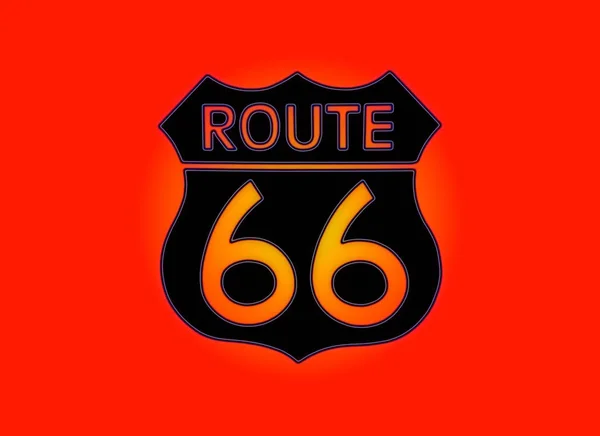 Reise USA Zeichen der Route 66 Etikett. — Stockfoto