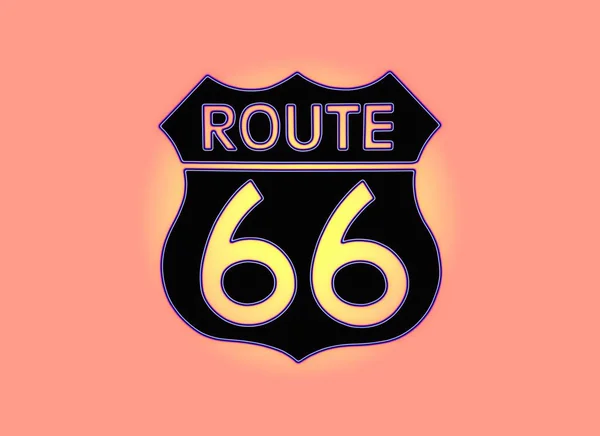 Reizen Usa teken van Route 66 label. — Stockfoto