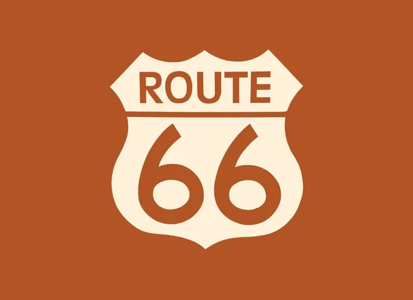 Resor Usa tecken på Route 66 etikett. — Stockfoto