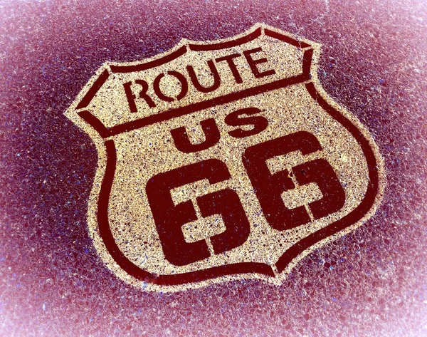 Panneau Route 66 . — Photo