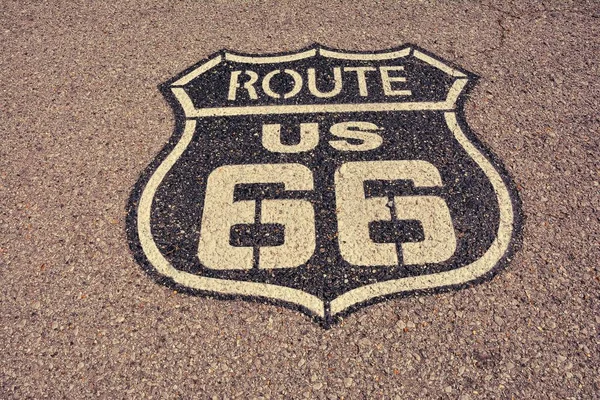 66 号公路标志. — 图库照片