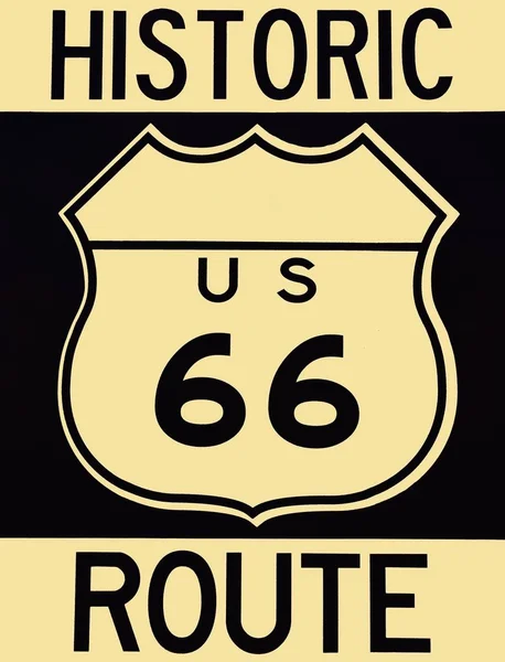 Ancien panneau historique Route 66 . — Photo