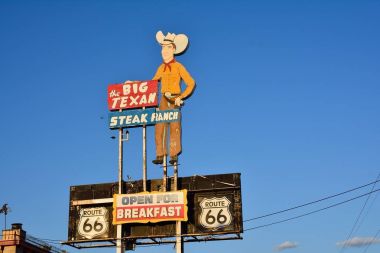 Büyük Teksaslı biftek çiftliğimiz, ünlü steakhouse restaurant 