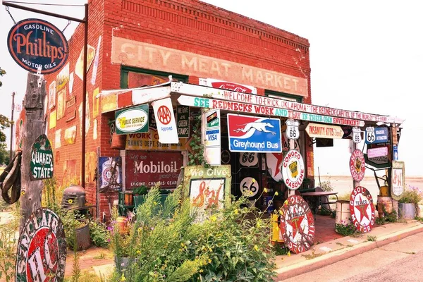 El Mercado de Carnes de la Ciudad en Erick, Oklahoma . — Foto de Stock