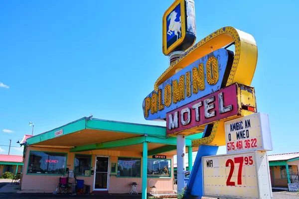Palomino Lotniska Tucumcari Nowy Meksyk Lipca Motel Historycznym Szlaku Dniu — Zdjęcie stockowe