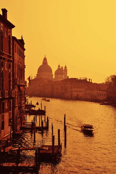 Santa Maria Della Salute Church Health Sunrise Grand Canal Venice — Stock Photo, Image