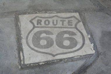 Tarihi ABD eski Route 66 tabelası.